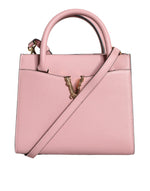 Load image into Gallery viewer, Versace Pink Small Top Handle Grainy Calf Leather Crossbody Bag
