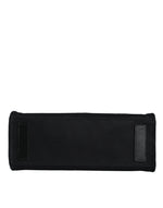 Load image into Gallery viewer, Versace Black Top Handle Canvas Leather Logo Crossbody Tote Bag
