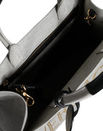 Load image into Gallery viewer, Versace White Top Handle Canvas Leather Logo Crossbody Tote Bag
