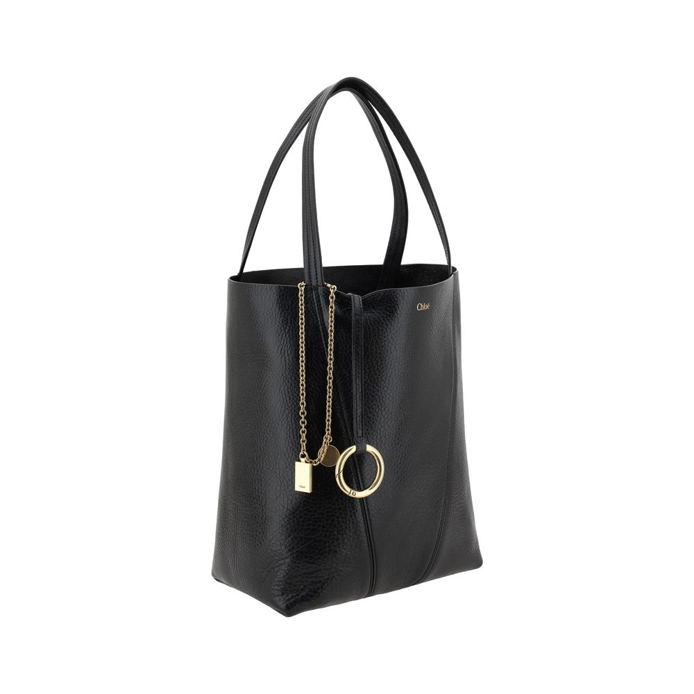 Chloé black calf leather bos taurus shoulder bag