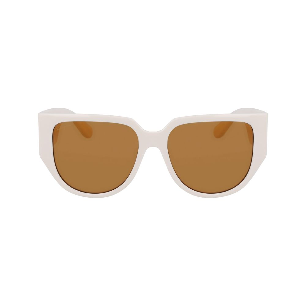 Ferragamo white bio injected sunglasses