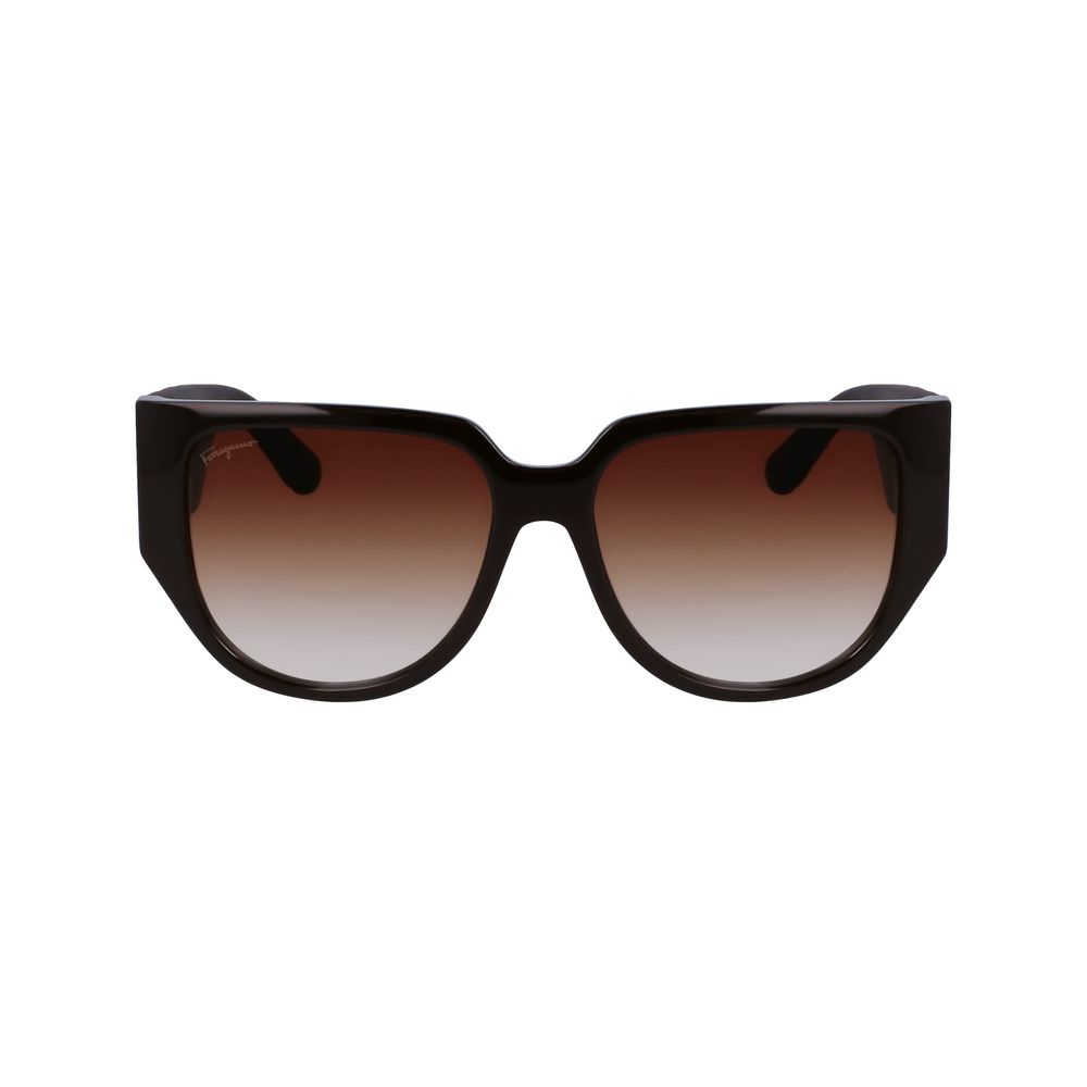 Ferragamo Brown Bio Injected zonnebril