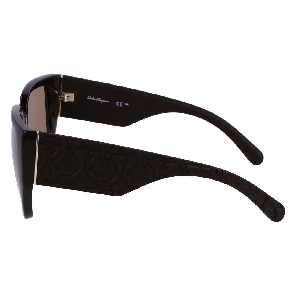 Ferragamo Brown Bio Injected zonnebril
