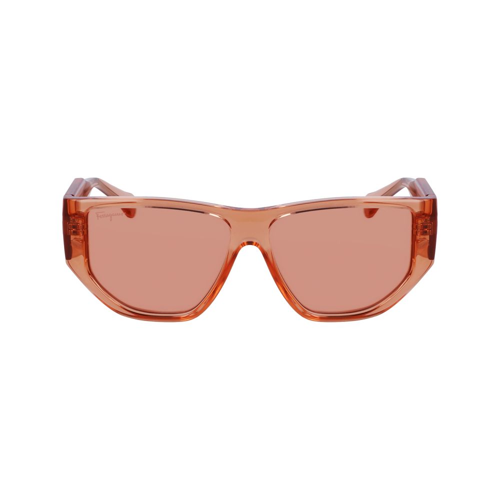 Ferragamo zonnebril met oranje accenten