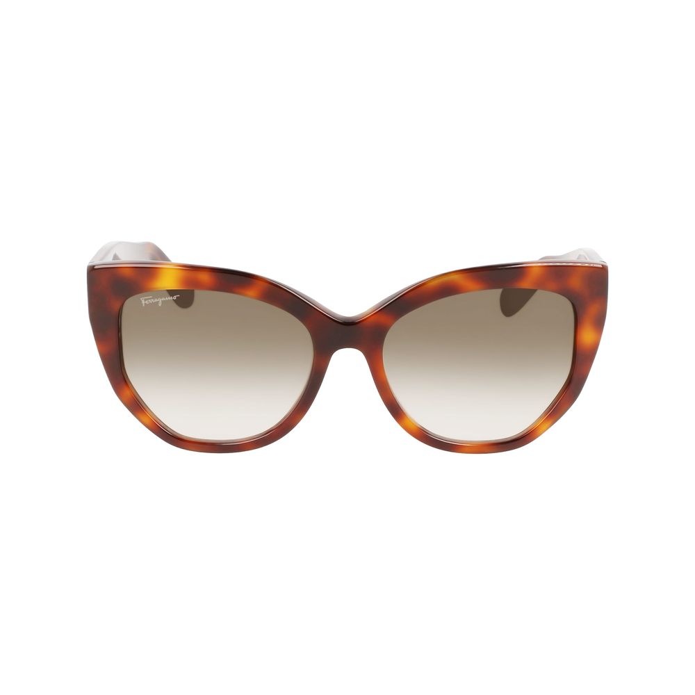 Ferragamo brown acetate sunglasses