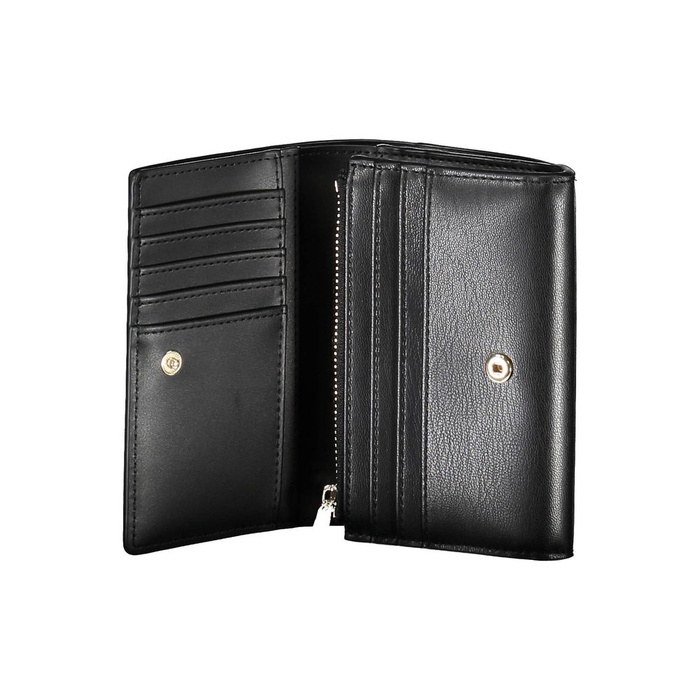 Tommy hilfiger black polyurethane women wallet