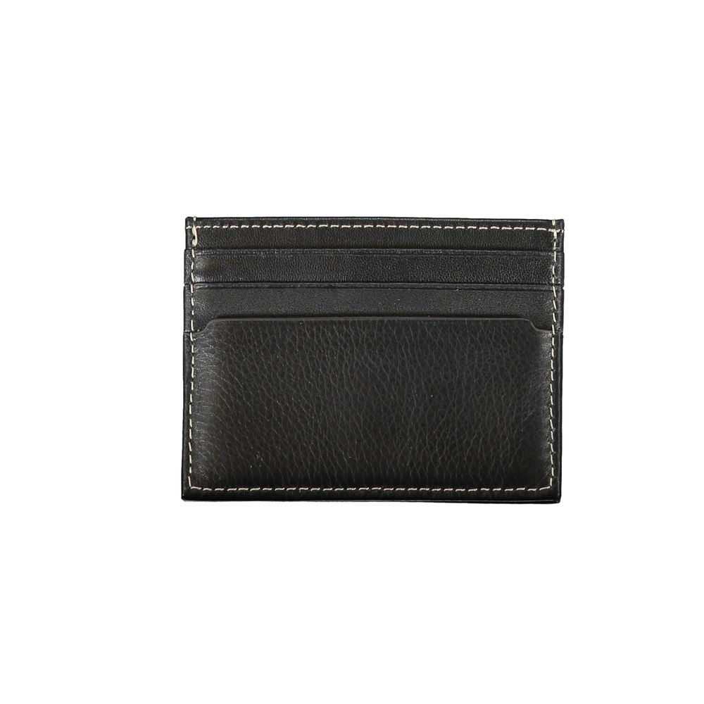Tommy hilfiger nero leather mens wallet holder