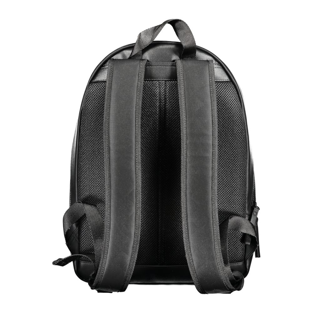 Tommy hilfiger black polyurethane men's backpack