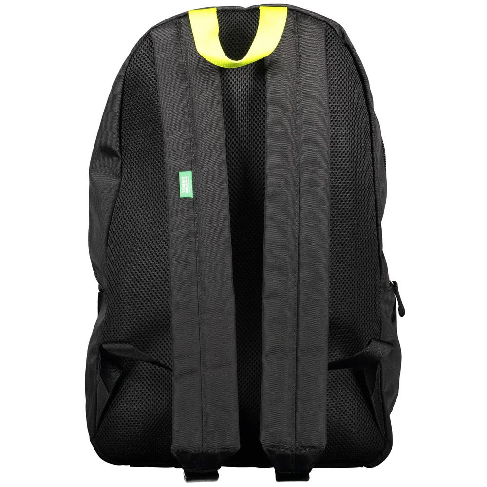 Tommy hilfiger black recycled polyester men backpack