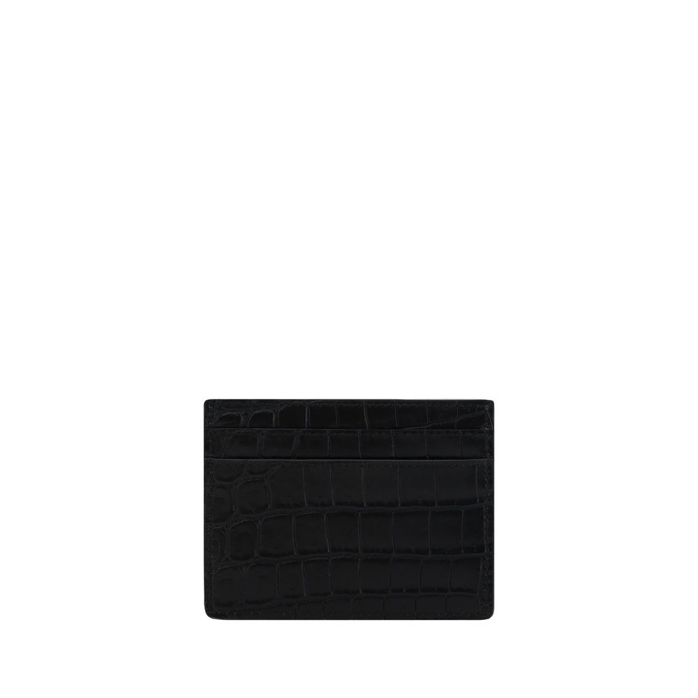 Saint laurent black calf leather bos taurus wallet