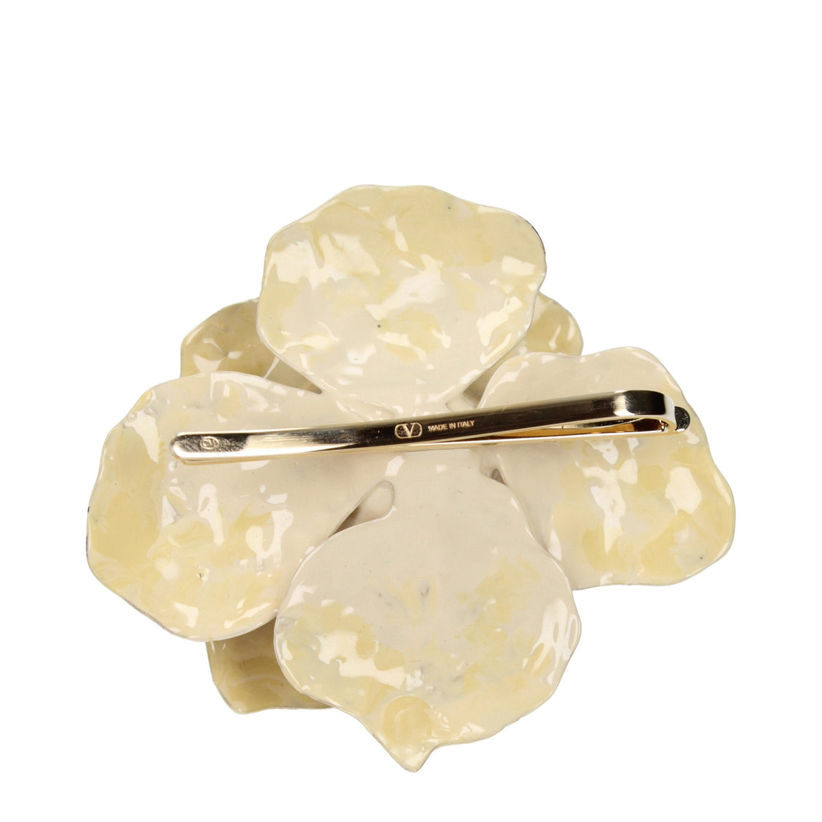 Valentino garavani beige metal broch
