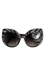 Load image into Gallery viewer, Dolce &amp; Gabbana Black Silver Sequin Butterfly Polarized Sunglasses
