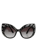Load image into Gallery viewer, Dolce &amp; Gabbana Black Silver Sequin Butterfly Polarized Sunglasses
