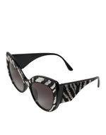 Load image into Gallery viewer, Dolce &amp; Gabbana Black Silver Sequin Butterfly Polarized Sunglasses
