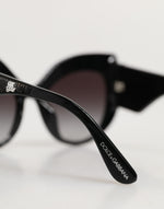 Load image into Gallery viewer, Dolce &amp; Gabbana Black Silver Sequin Butterfly Polarized Sunglasses
