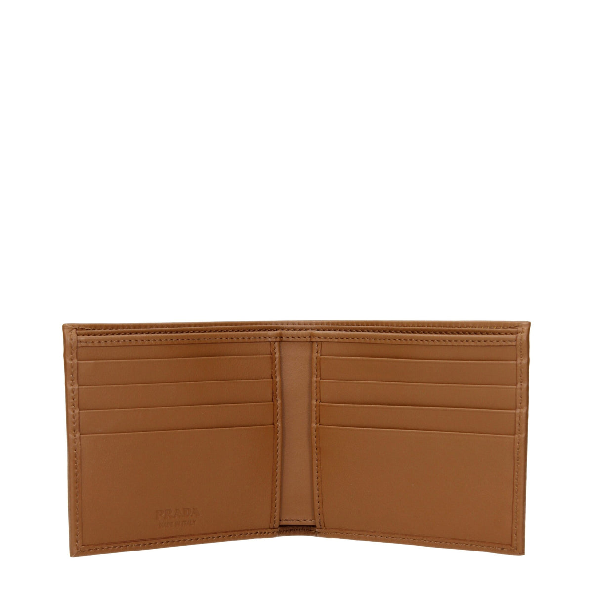 Prada brown fabric wallet