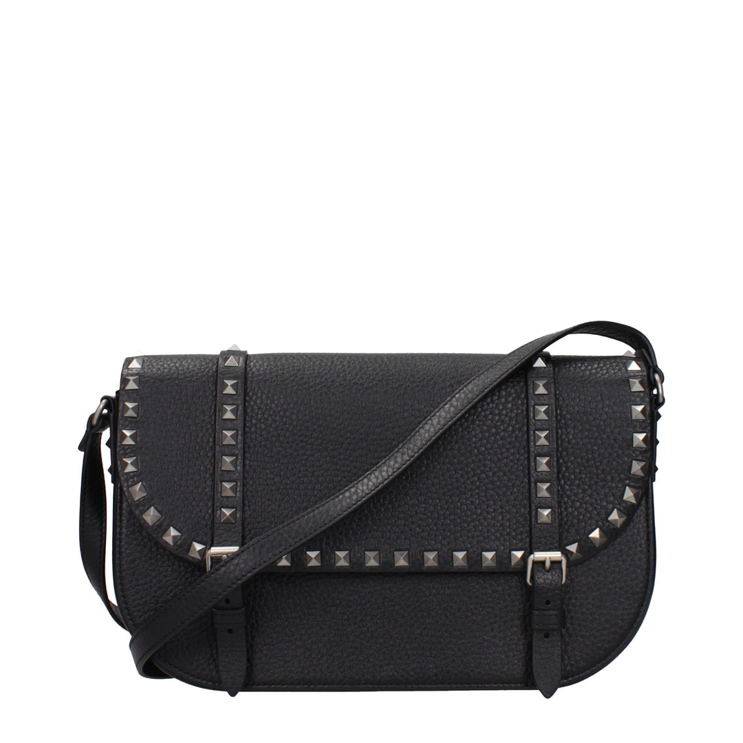 Valentino Garavani Black Leather Crossbody Bag