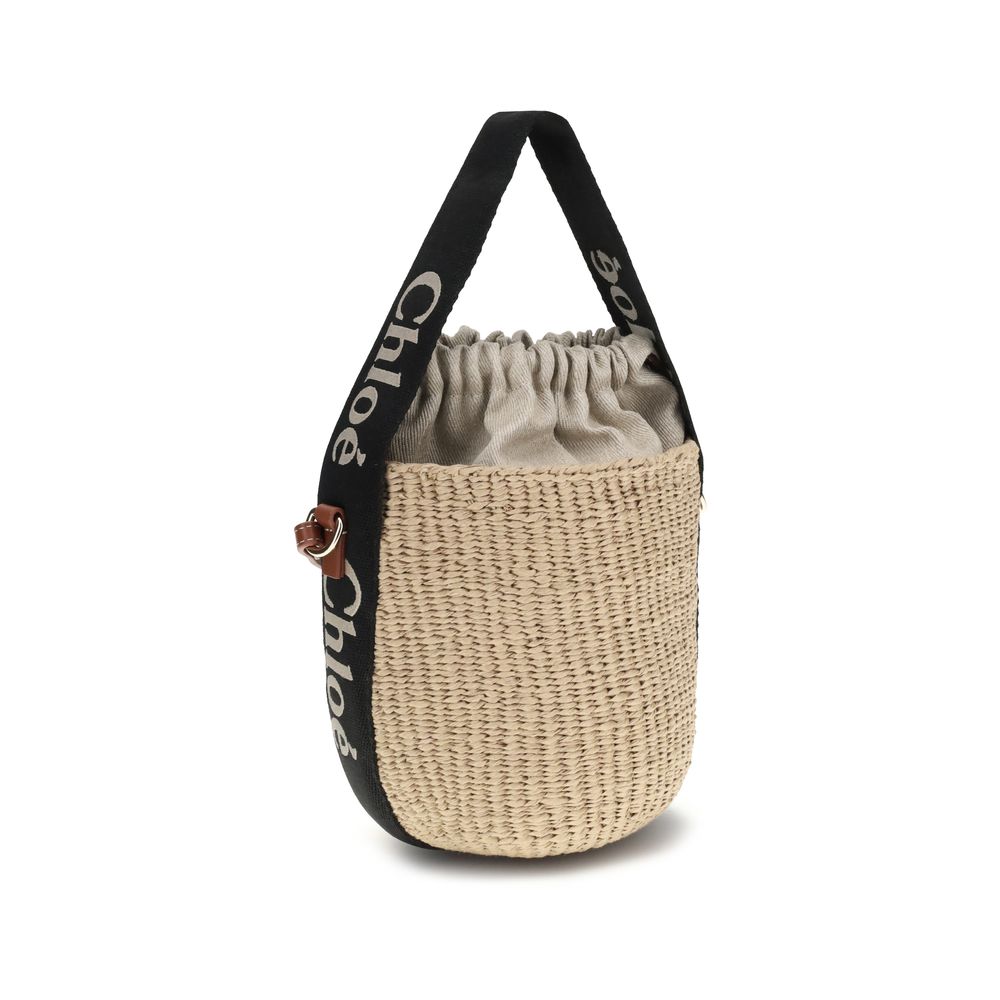 Chloé beige raffia backet bag