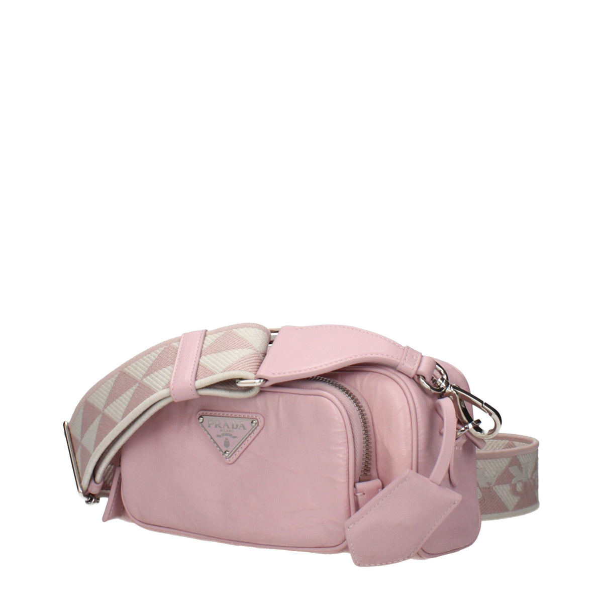 Prada pink leather crossbody bag