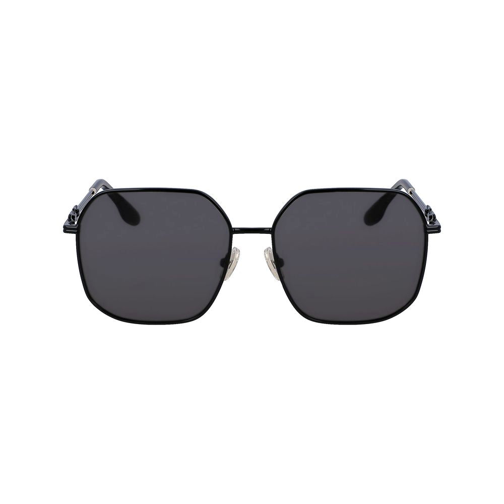 Victoria beckham zonnebril met zwart metalen montuur