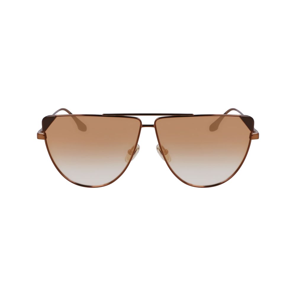 Victoria beckham zonnebril met bruine metalen accenten