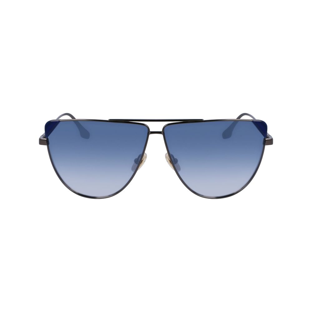 Victoria beckham blauwe metalen zonnebril